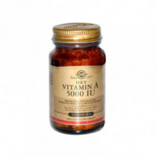 Vitamina A Seca 5000 UI con Vitamina C Solgar 100 Comprimidos