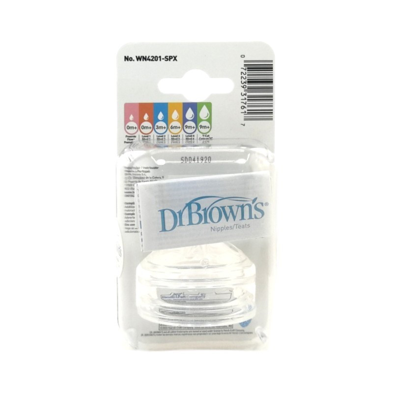 Tetinas Dr. Brown's Boca Ancha 9m+ (2uds)