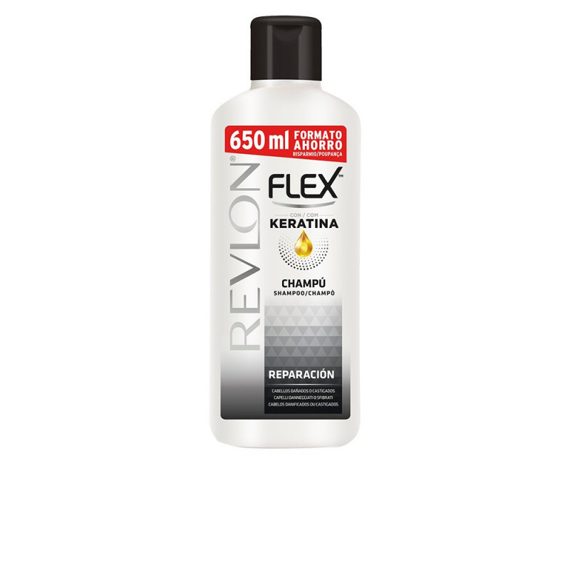 Flex Champú Reparador Con Keratina Para Cabello Dañado 650 ml Revlon