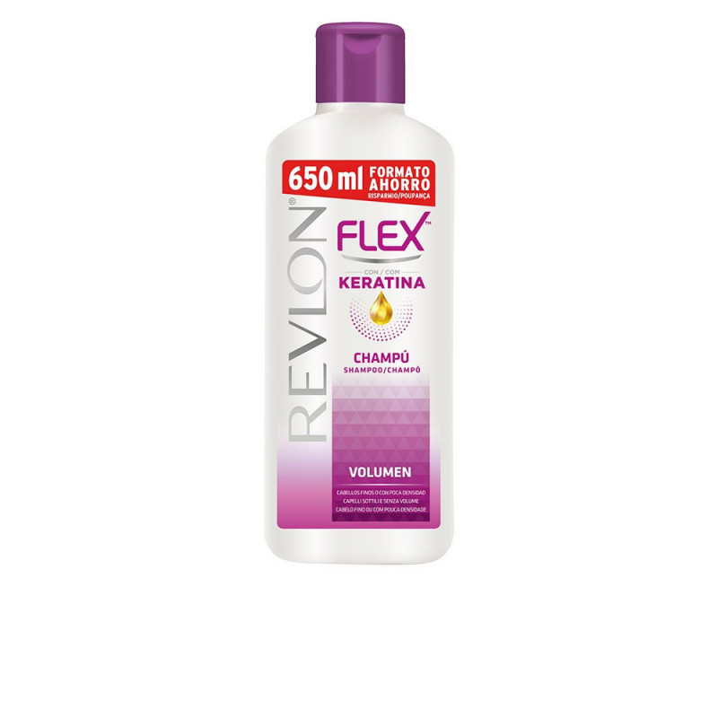 Flex Champú Voluminizador Con Keratina Para Cabello Fino 650 ml Revlon