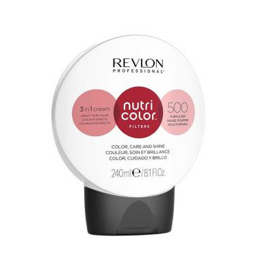 Nutri Color Crema 3 en 1 Color Cuidado y Brillo N.500 Rojo Púrpura 240ml Revlon