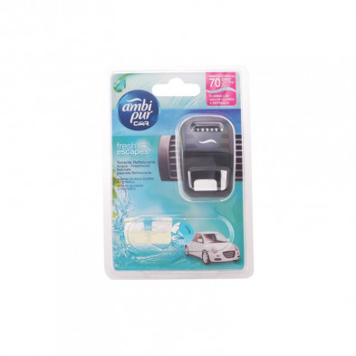 Car Ambientador para Coche + Recambio Fragancia Aqua 7 ml Ambi Pur