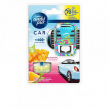 Car Ambientador para Coche + Recambio Fragancia Fruta Tropical 7 ml Ambi Pur