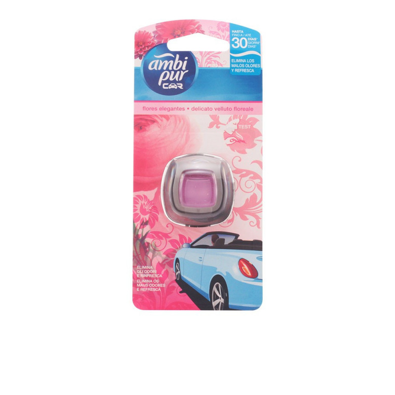 Car Ambientador Desechable para Coche Fragancia Flores Elegantes 2 ml Ambi Pur