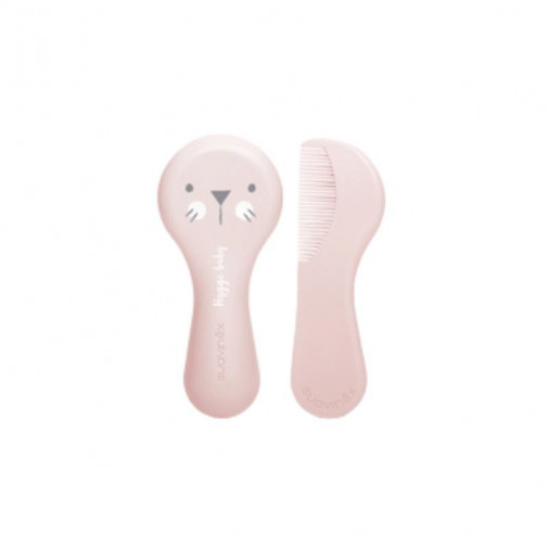 Suavinex Set Cepillo Peine Rosa Decorad