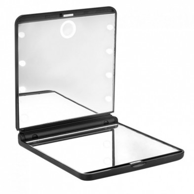 Ohh! Light Touch Espejo Doble Plegable Con Luz Led Negro Beter