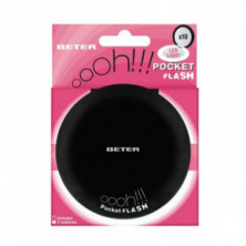 Ohh! Pocket Flash Espejo Compacto Con Luz Led Aumento x10 Negro Beter