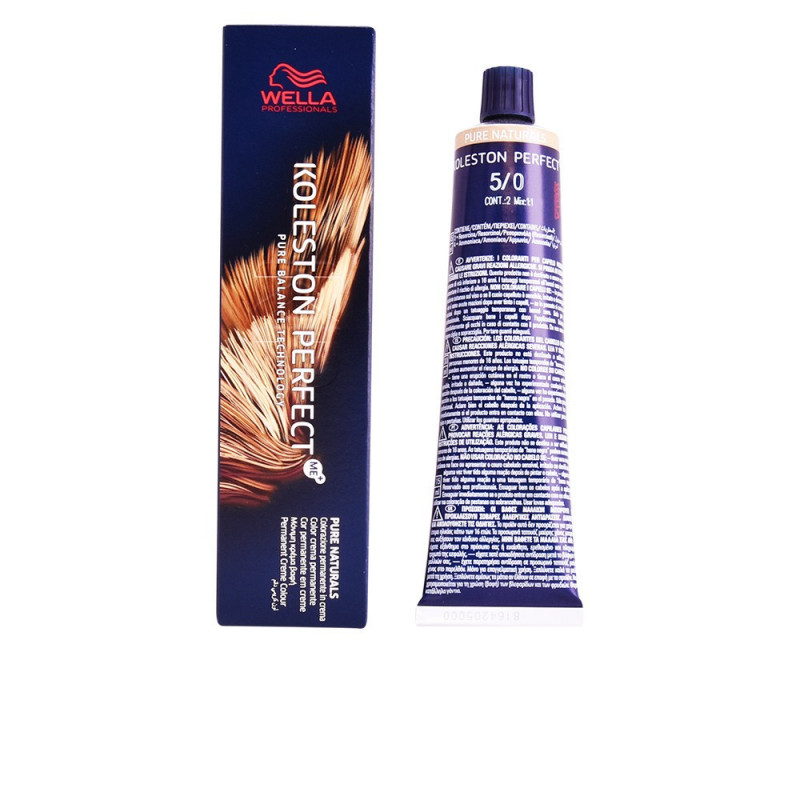 Koleston Perfect Me+ Pure Naturals Tinte Tono Castaño Claro Intenso 5/0 60 ml Wella