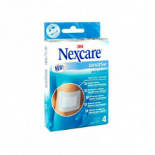 Nexcare Sensitive 4 Apósitos de Silicona 76.2mm x 101mm