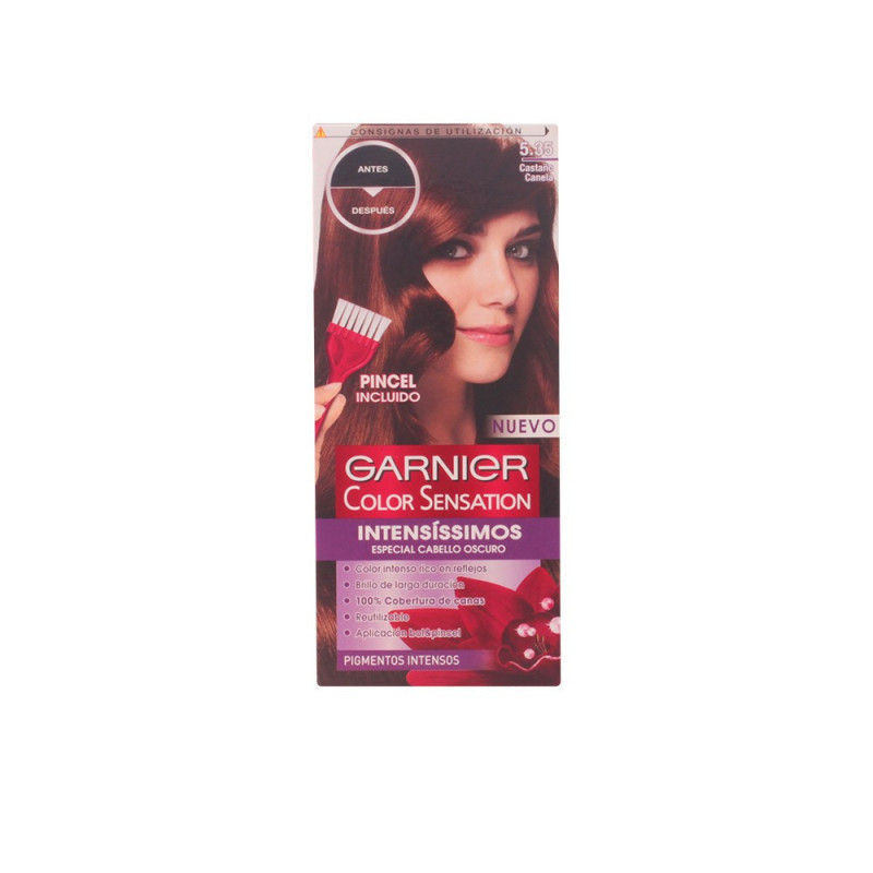 Color Sensation Crema de Coloración Capilar -5.35 Castaño Canela 110 ml Garnier