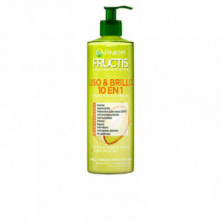 Fructis Liso & Brillo 10 En 1 Crema Capilar Sin Aclarado 400 ml Garnier