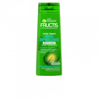 Fructis Pure Fresh Menta Refrescante Champú Fortificante Anticaspa 360 ml Garnier