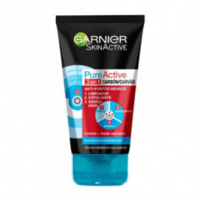 SkinActive Pure Active 3 En 1 Carbón Gel Facial 150 ml Garnier