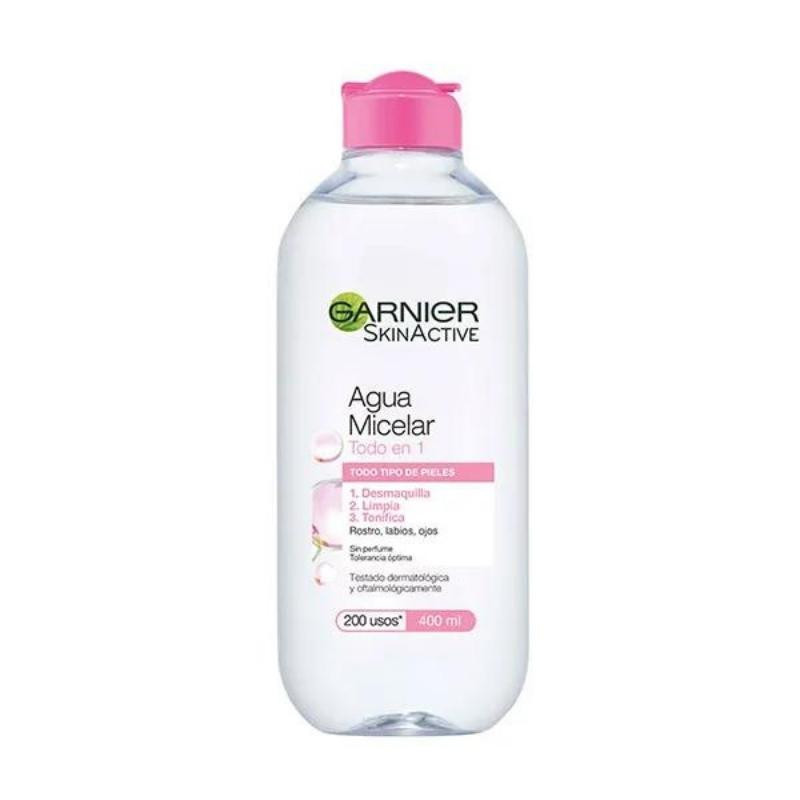 SkinActive Todo en 1 Agua Micelar Facial 400 ml Garnier