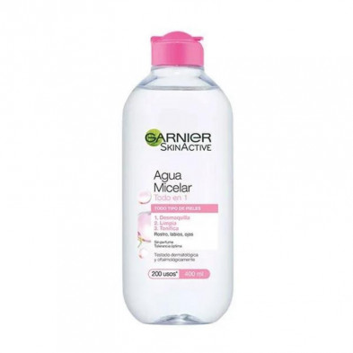 SkinActive Todo en 1 Agua Micelar Facial 400 ml Garnier