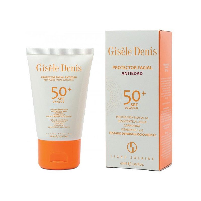 Ligne Solaire Protector Facial Antiedad Protección Muy Alta SPF50 40 ml Gisele Denis