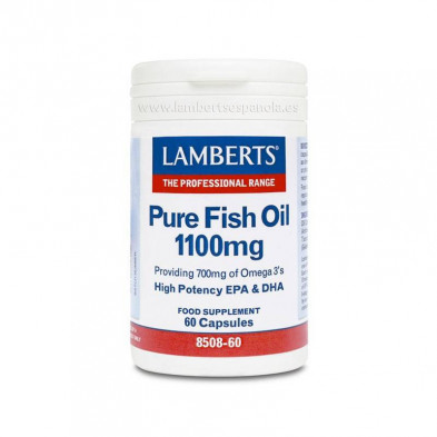 Aceite de Pescado Puro 1100 mg 60 Cápsulas Lamberts