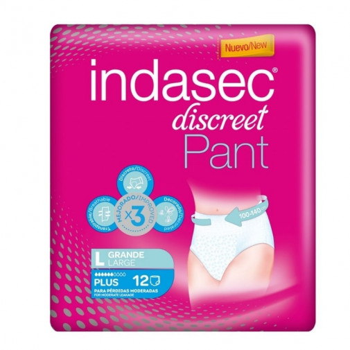 Pant Plus Talla Grande 12 Unidades Indasec