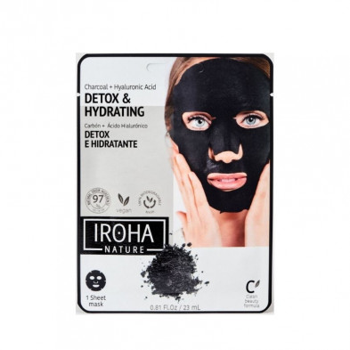 Mascarillas Facial Tisú Carbón + AH 1 unidad Iroha Nature