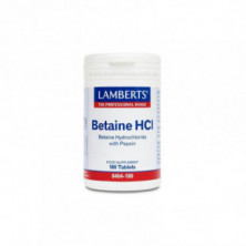 Betaina HCL 324 mg/Pepsina 5 mg 180 Comprimidos Lamberts