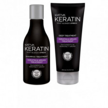 Keratin Post Alisado Express Champú 250 ml + Tratamiento 200 ml Kativa