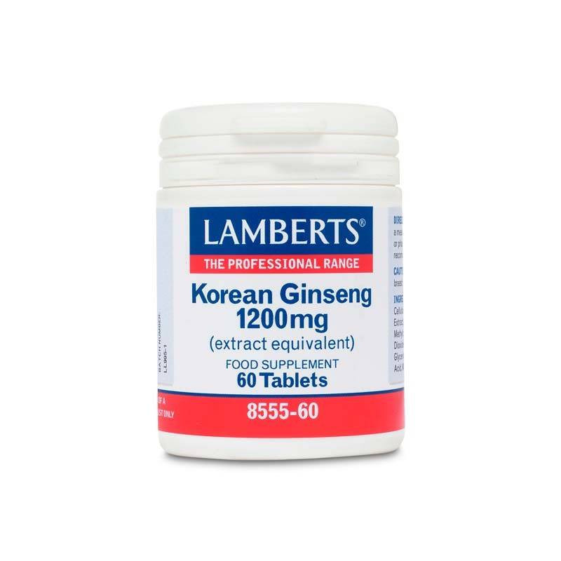 Ginseng Coreano 1200 mg 60 Cápsulas Lamberts