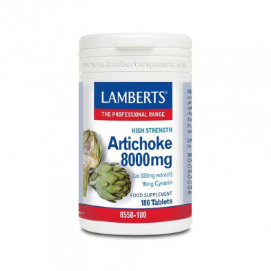 Extracto de alcachofa 8000 mg Alta Potencia (Antes Ibisene) 180 Comprimidos Lamberts