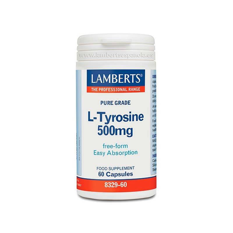 L-Tyrosine 500 mg 60 Cápsulas Lamberts