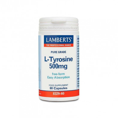 L-Tyrosine 500 mg 60 Cápsulas Lamberts