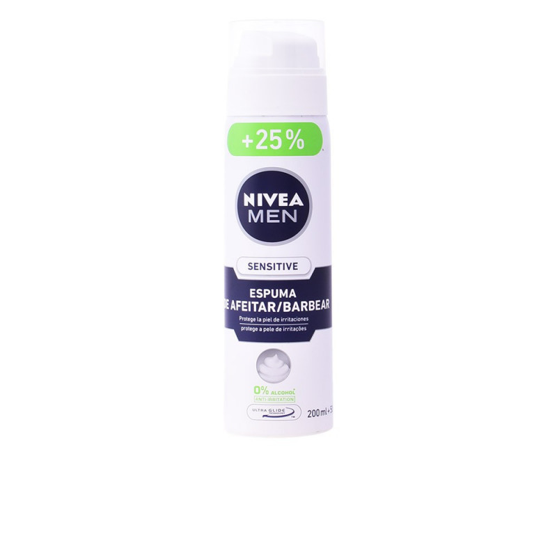 Nivea Men Espuma de Afeitar Sensitive 0% Anti-irritación 250 ml