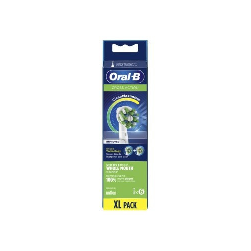 Oral B CrossAction Recambios 6 Unidades Con Tecnología CleanMaximiser