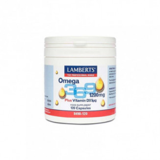 Omega 3-6-9 con Vitamina D3 120 Cápsulas Lamberts