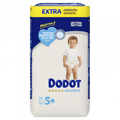 Pañales Dodot Sensitive Extra Talla 5 12-17Kg 48Uds