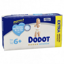 Pañales Dodot Sensitive Extra Talla 6 +14Kg 44Uds