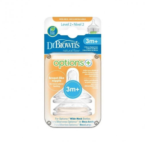 Dr Brown¦s Tetina Boca Ancha N2 3 Mes 2