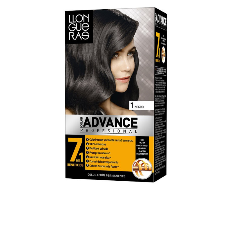 Color Advance Tinte para el Cabello Color 1 Negro 230 ml Llongueras