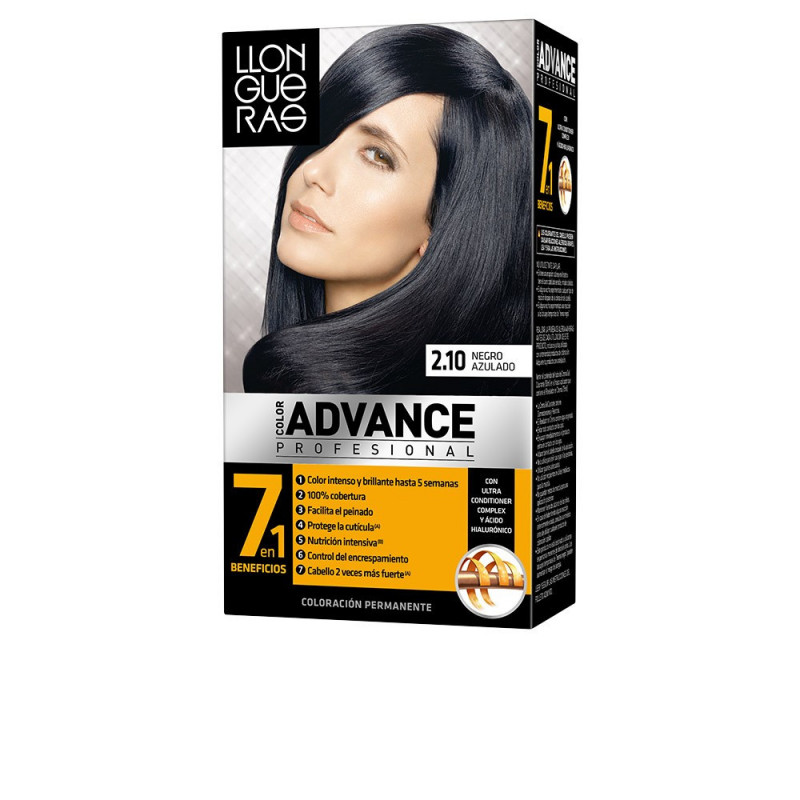 Color Advance Tinte para Cabello Color 2,10 Negro Azulado 230 ml Llongueras