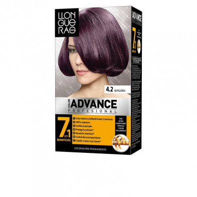 Color Advance Tinte para el cabello Color 4,2 Borgoña 230 ml Llongueras