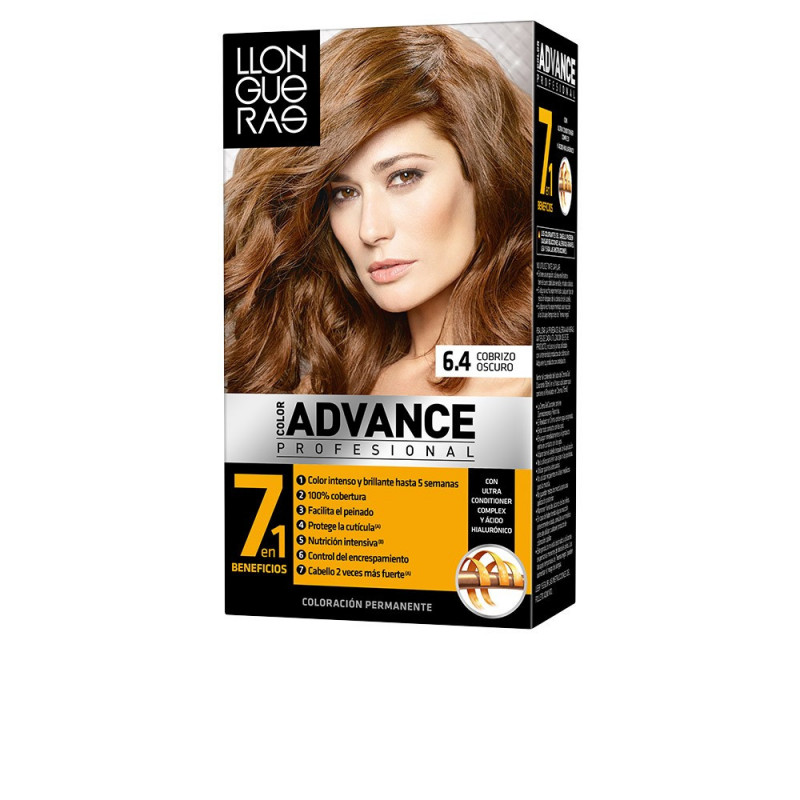 Color Advance Tinte para el Cabello Color 6,4 Cobrizo Oscuro 230 ml Llongueras