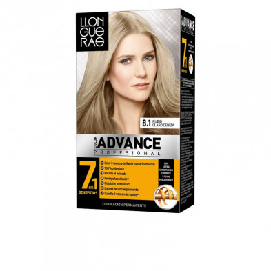 Color Advance Tinte para el Cabello Color 8,1 Rubio Claro Ceniza 230 ml Llongueras