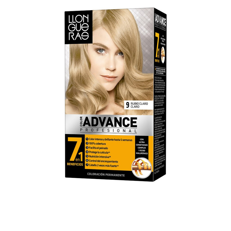 Color Advance Tinte para el Cabello Color 9 Rubio Claro Claro 230 ml Llongueras