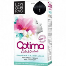 Optima Tinte Permanente para Cabello Color 1 negro 200 g Llongueras