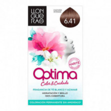 Optima Tinte Permanente para Cabello Color 6,41 Chocolate Bombón 200 g Llongueras