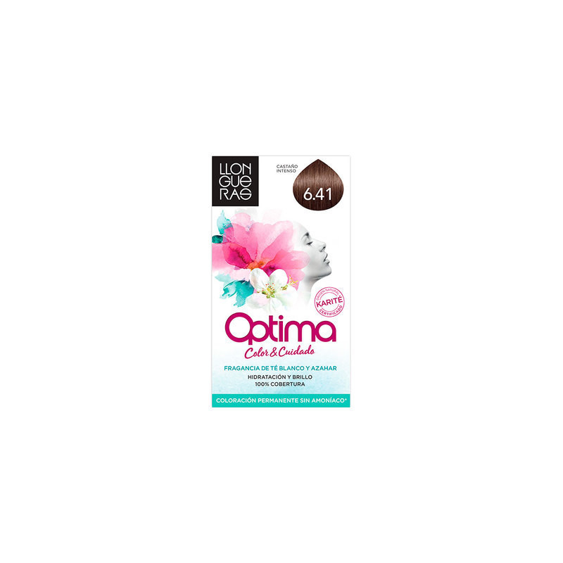 Optima Tinte Permanente para Cabello Color 6,41 Chocolate Bombón 200 g Llongueras