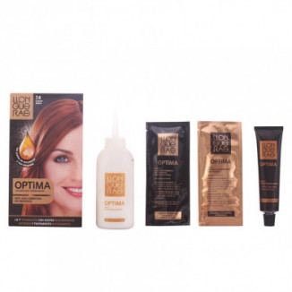 Optima Tinte Permanente para Cabello Color 7,4 Cobrizo Medio 200 g Llongueras