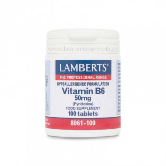 Vitamina B6 50 mg 100 Comprimidos Lamberts