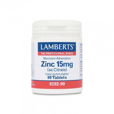 Zinc (Citrato) 15mg 90 Comprimidos Lamberts