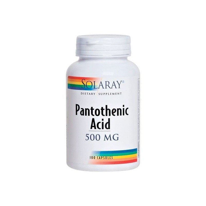 Ácido Pantoténico 500 mg 100 Cápsulas Solaray