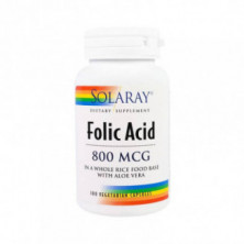 Ácido Fólico 800 mcg 100 Cápsulas Solaray