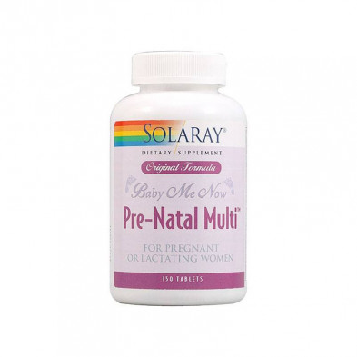 Baby Me Now (Multivitamínico Prenatal) 150 Comprimidos Solaray